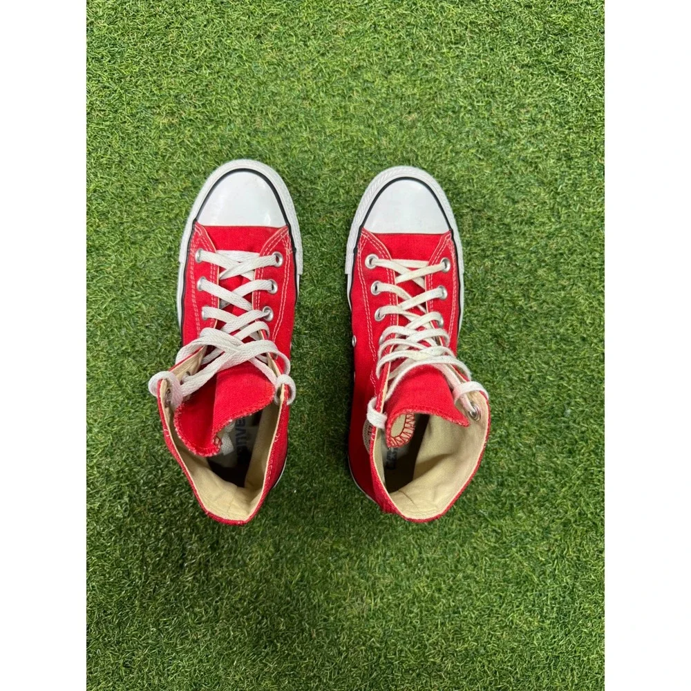 Converse Chuck Taylor All Star High Top Red Canvas Sneakers M9621 Men 5 Womens 7 - Picture 3 of 5
